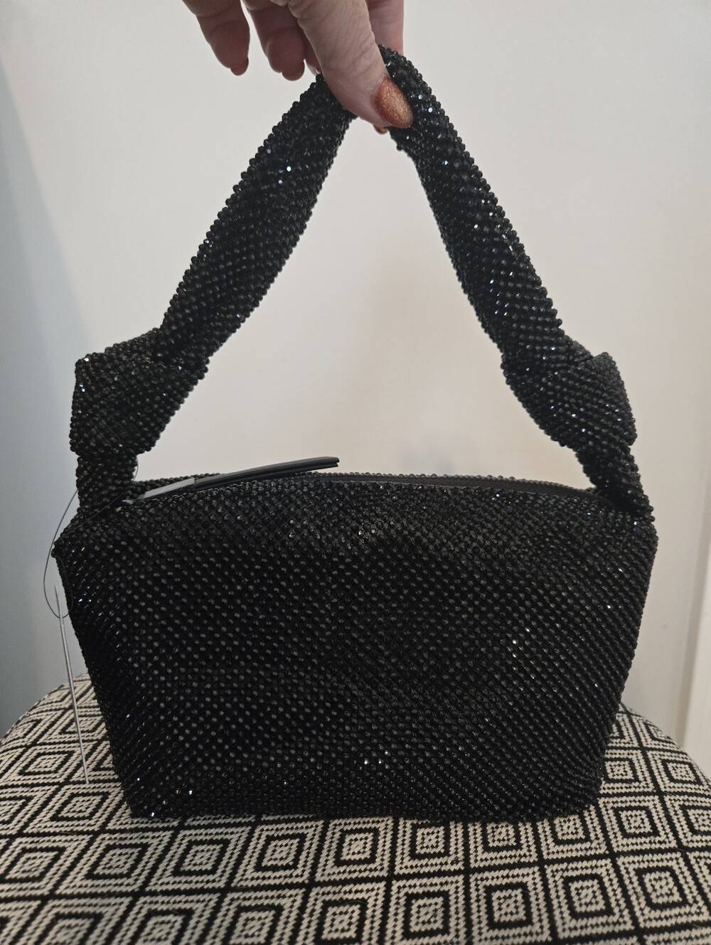 Vera Wang Bling Black Crystal Mini Shoulder Bag
